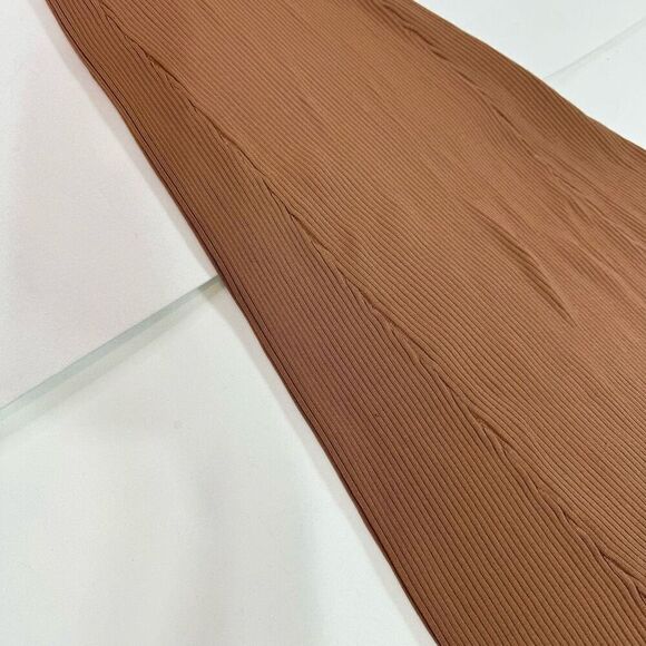 Allfenix Dress Womens Medium Brown Sleeveless Scoop Neck Maxi ribbed Elegant - Picture 2 of 9